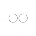 Créoles acier 316 L fil rond 3 mm 