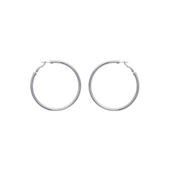 Créoles acier 316 L fil rond 3 mm 