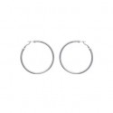 Créoles acier 316 L fil rond 3 mm 