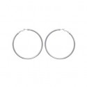 Créoles acier 316 L fil rond 3 mm 