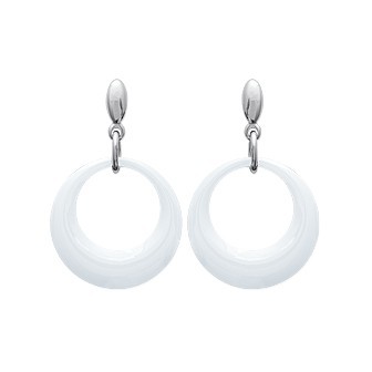 Boucle d'oreilles acier 316 L céramique
