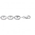 Bracelet argent 925/000 maille grains de café