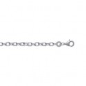 Bracelet argent 925/000 maille forçat diamanté