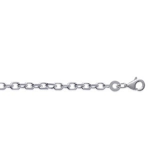 Chaîne argent 925/000 maille forçat diamantée 