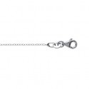 Chaîne argent 925/000 rhodiée maille forçat bombée 