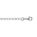 Chaîne argent 925/000 rhodiée maille jaseron allégée