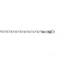 Bracelet argent 925/000 rhodiée maille marine plate 