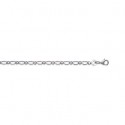 Bracelet argent 925/000 maille figaro 1 maillon diamantée 4 faces 