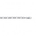 Chaîne argent 925/000 maille figaro diamantée 1 maillon 4 faces 
