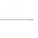Bracelet argent 925/000 maille figaro 2 maillons diamantée 4 faces