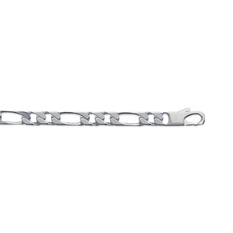 Bracelet argent 925/000 maille figaro 2 maillons diamantée 4 faces