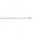 Chaîne argent 925/000 maille figaro diamantée 3 maillons 4 faces 