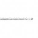 Bracelet argent 925/000 maille figaro 3 maillons diamantée 4 faces