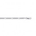Bracelet argent 925/000 maille figaro 3 maillons diamantée 4 faces