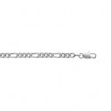 Chaîne argent 925/000 maille figaro diamantée 3 maillons 4 faces