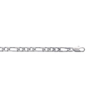 Bracelet argent 925/000 maille figaro 3 maillons diamantée 4 faces