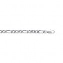 Bracelet argent 925/000 maille figaro 3 maillons diamantée 4 faces
