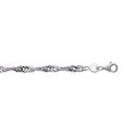 Bracelet argent 925/000 maille Singapour