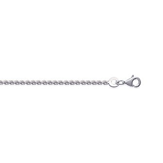Chaîne argent 925/000 rhodiée maille corde ronde