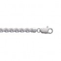 Bracelet argent 925/000 rhodiée maille corde ronde