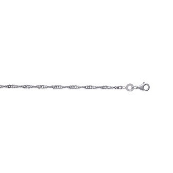 Bracelet argent 925/000 rhodiée maille Singapour 