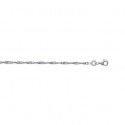 Chaîne argent 925/000 rhodiée maille Singapour