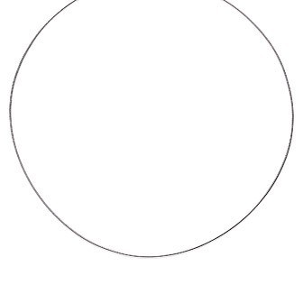 Collier argent 925/000 rhodiée maille oméga ronde 7A7100