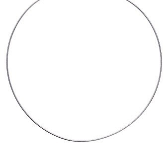 Collier argent 925/000 rhodiée maille oméga ronde 7A716042