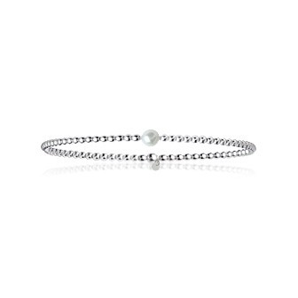 Bracelet argent 925/000 perle biwa 