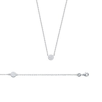Bracelet/collier argent 925/000 rhodiée oz 