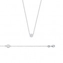 Bracelet/collier argent 925/000 rhodiée oz 