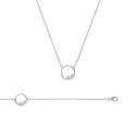 Bracelet/collier argent 925/000 rhodiée femme oz