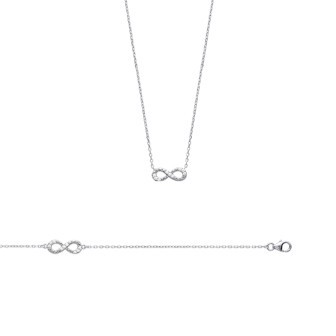 Bracelet/collier argent 925/000 rhodiée femme oz