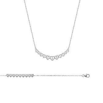 Collier argent 925/000 rhodiée oz micro serti 871D8345