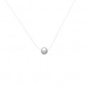 Collier argent 925/000 perle biwa