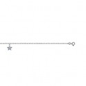 Chaîne cheville argent 925/000 rhodiée oz