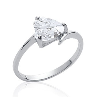 Bague argent 925/000 rhodiée oz