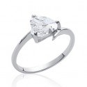 Bague argent 925/000 rhodiée oz
