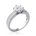 Bague argent 925/000 rhodiée oz micro serti