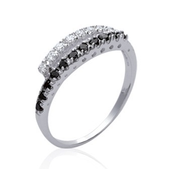 Bague argent 925/000 rhodiée oz