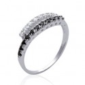 Bague argent 925/000 rhodiée oz