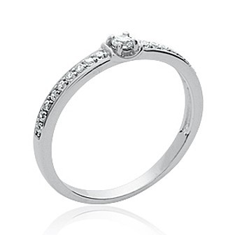 Bague argent 925/000 rhodiée oz