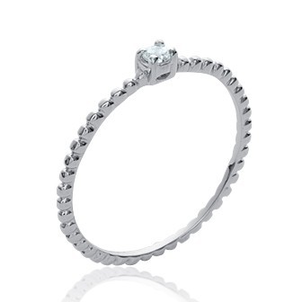 Bague argent 925/000 rhodiée oz