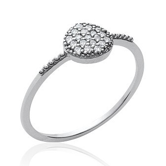 Bague argent 925/000 rhodiée oz