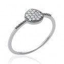 Bague argent 925/000 rhodiée oz