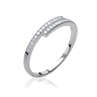 Bague argent 925/000 rhodiée oz micro serti