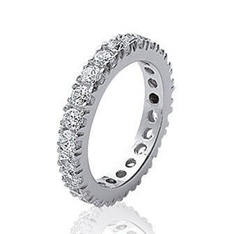 Bague argent 925/000 rhodiée oz alliance