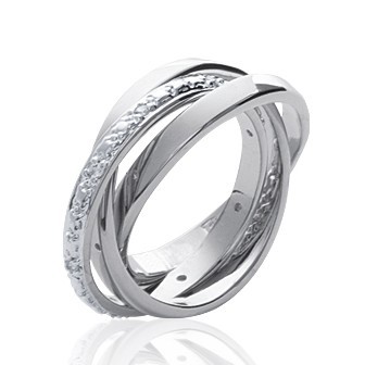 Bague argent 925/000 rhodiée oz