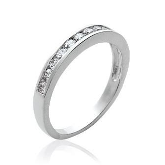 Bague argent 925/000 rhodiée oz alliance