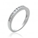 Bague argent 925/000 rhodiée oz alliance